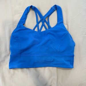 Lululemon Criss-Cross Blue Sports Bra, Medium